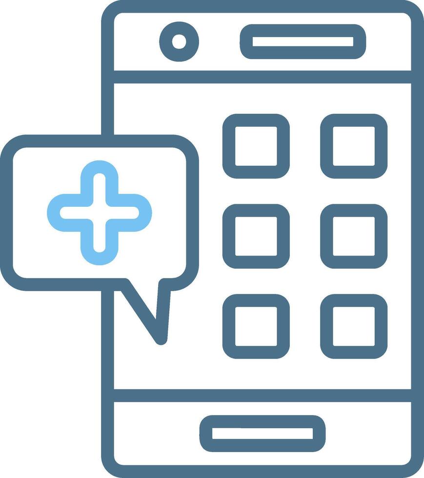 Application Line Two Colour Icon Design vector