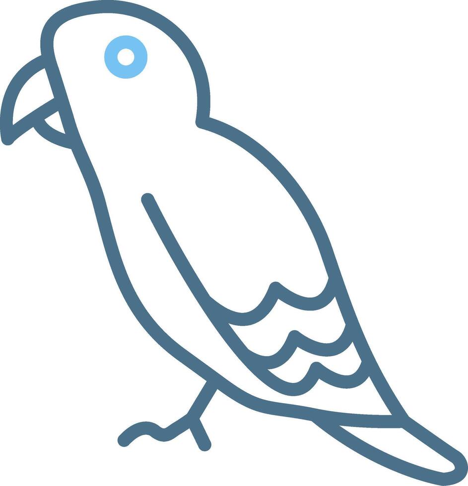 Bird Line Two Colour Icon Design vector