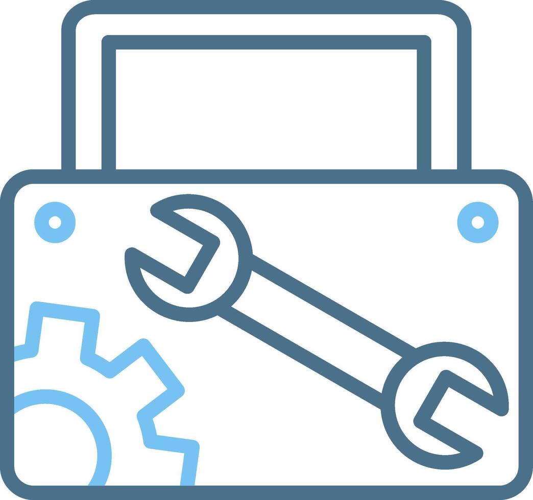 Tool Box Line Two Colour Icon Design vector