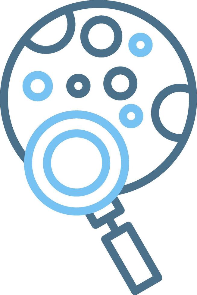 Planet Line Two Colour Icon Design vector