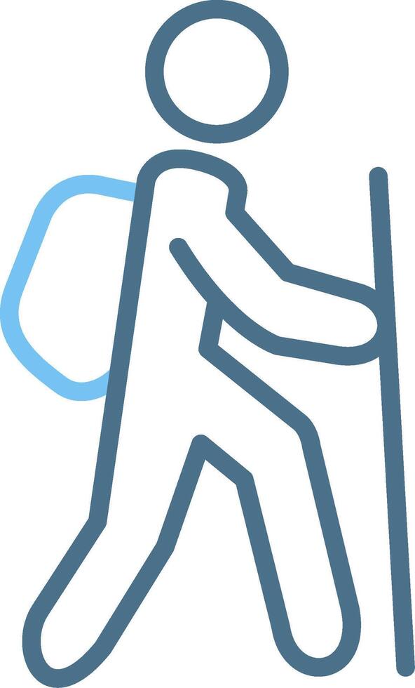 Tourist Line Two Colour Icon Design vector