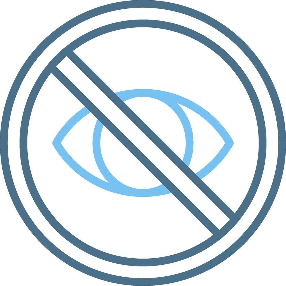 Private Line Two Colour Icon Design vector