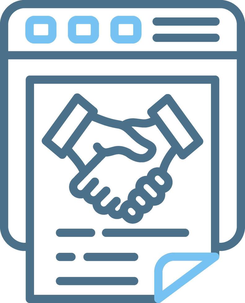 Website Line Two Colour Icon Design vector