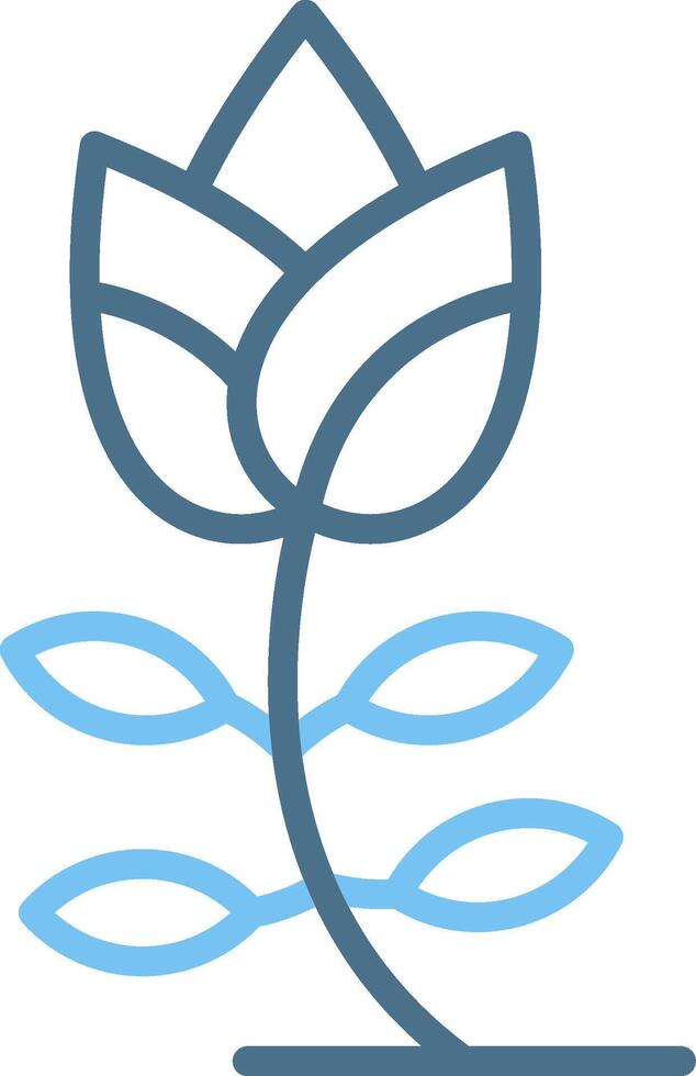 Tulip Line Two Colour Icon Design vector