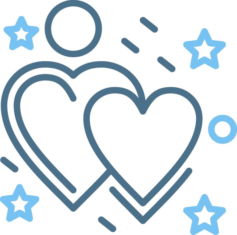 Sincerity Line Two Colour Icon Design vector