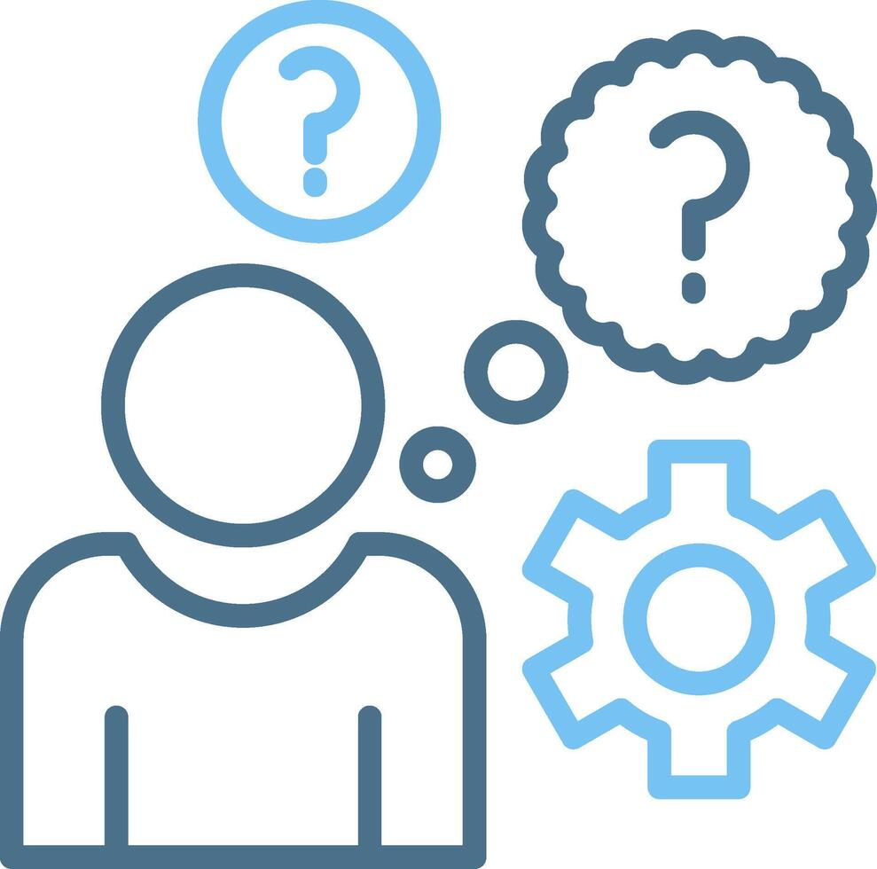 Think Line Two Colour Icon Design vector