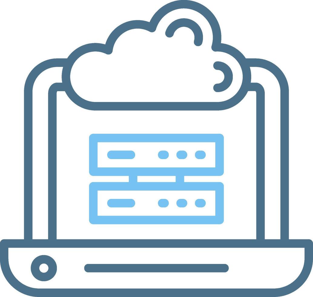 Hosting Line Two Colour Icon Design vector