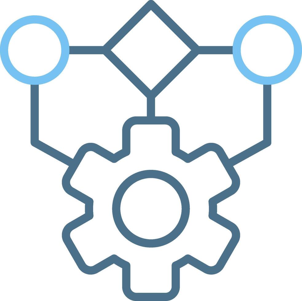 Management Line Two Colour Icon Design vector