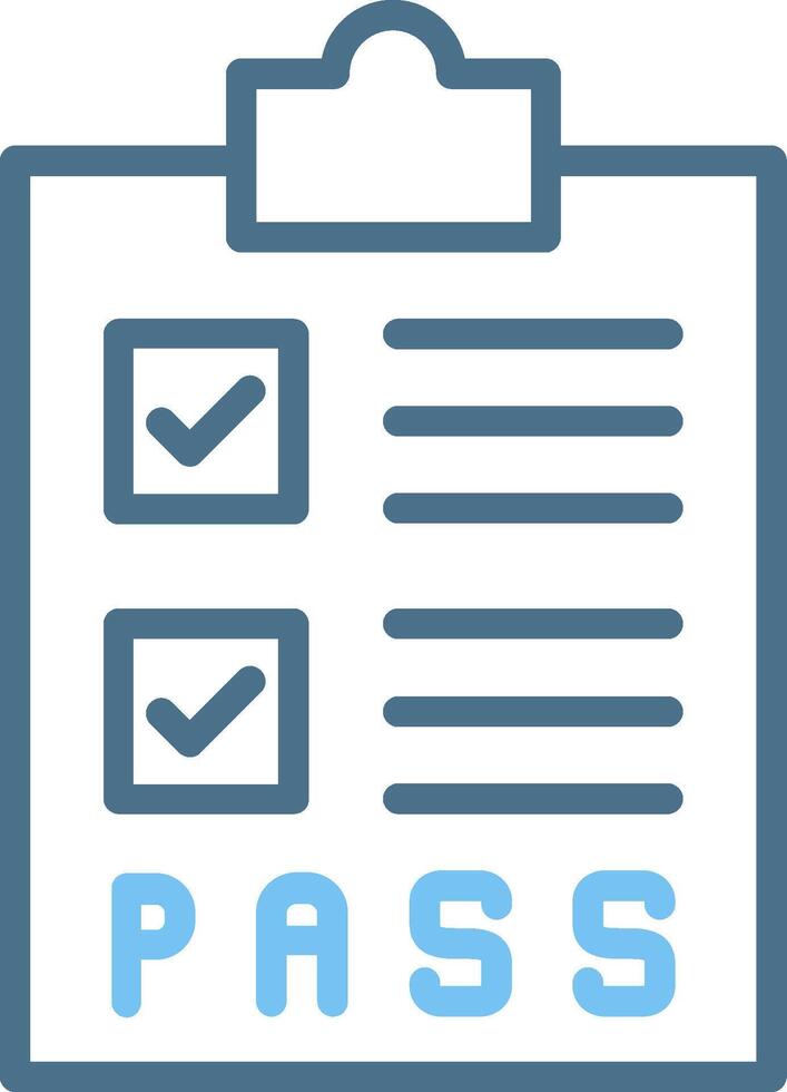 Pass Line Two Colour Icon Design vector