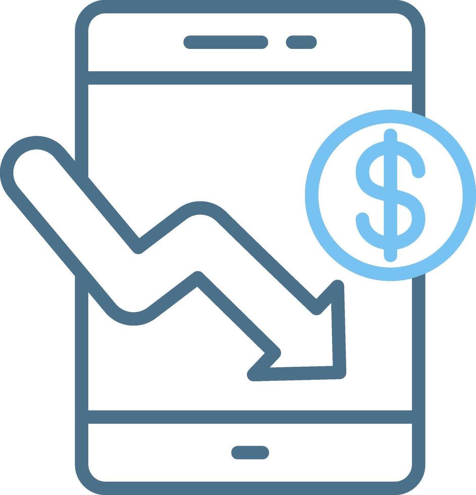 Smartphone Line Two Colour Icon Design vector