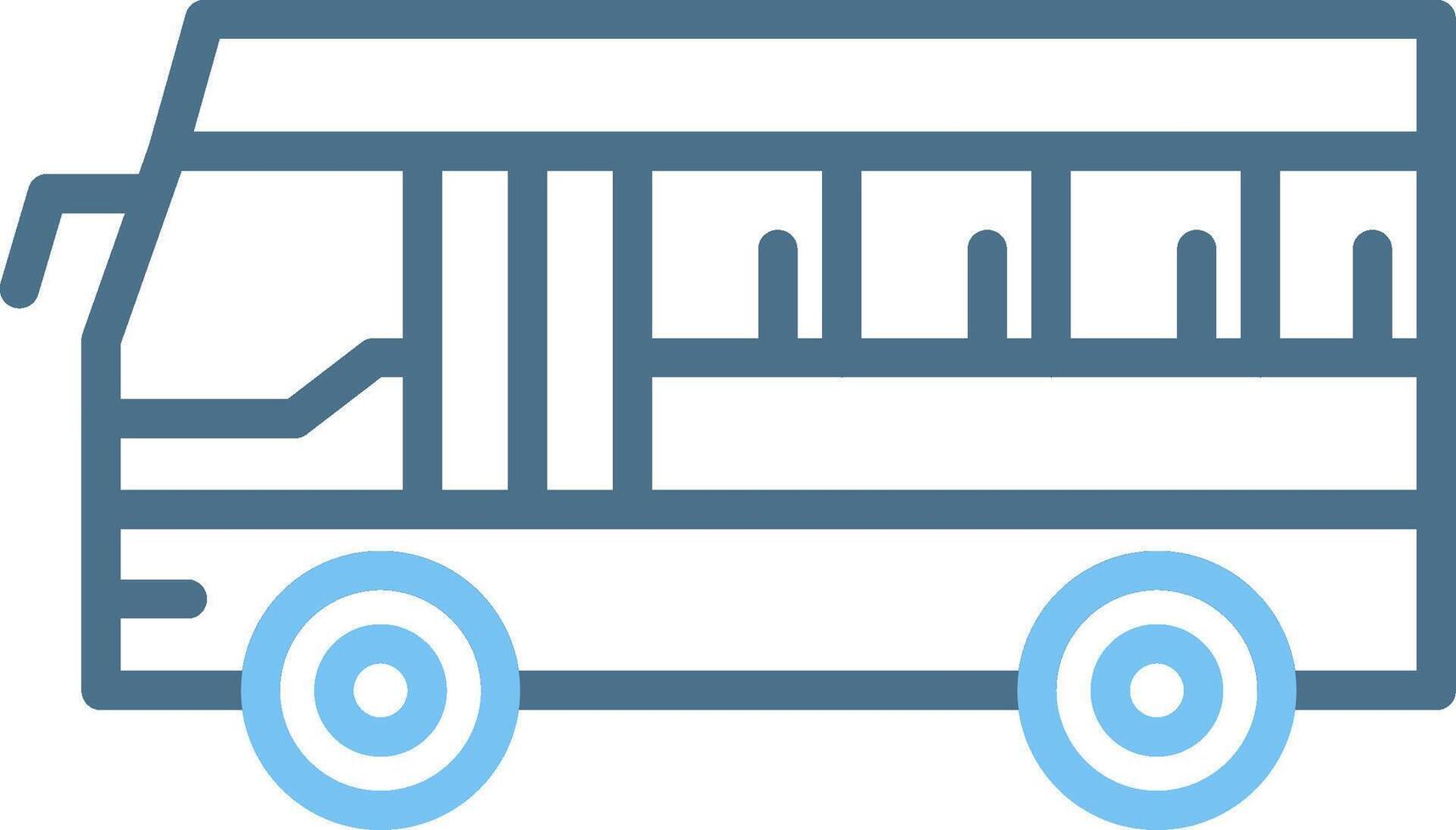 Bus Line Two Colour Icon Design vector