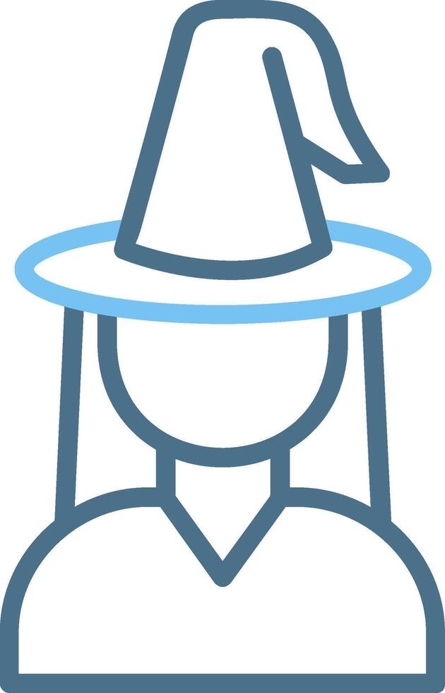 Witch Line Two Colour Icon Design vector