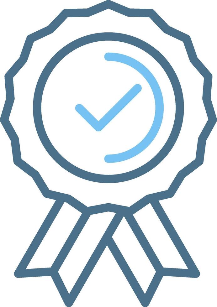 Credibility Line Two Colour Icon Design vector