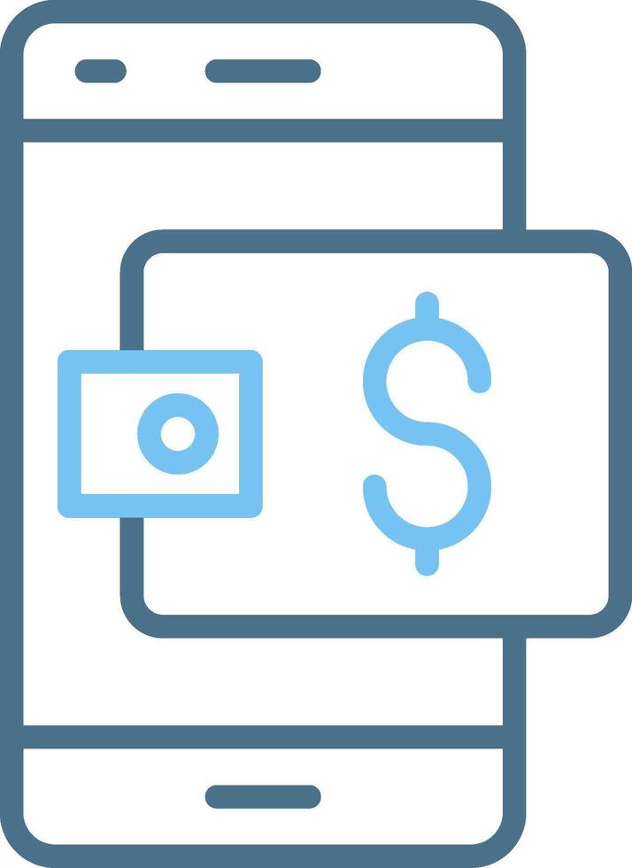 Digital wallet Line Two Colour Icon Design vector