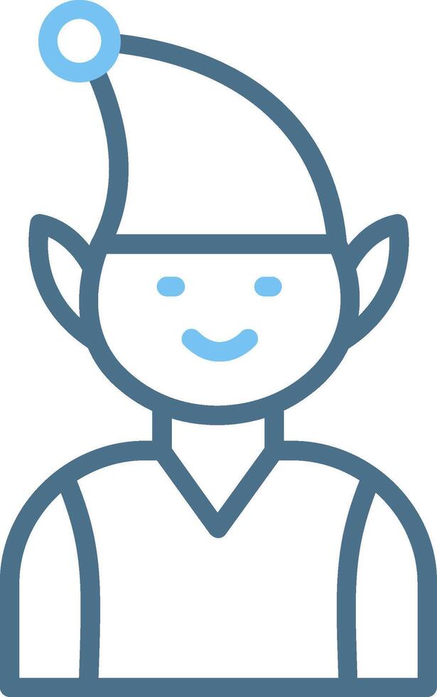 Elf Line Two Colour Icon Design vector
