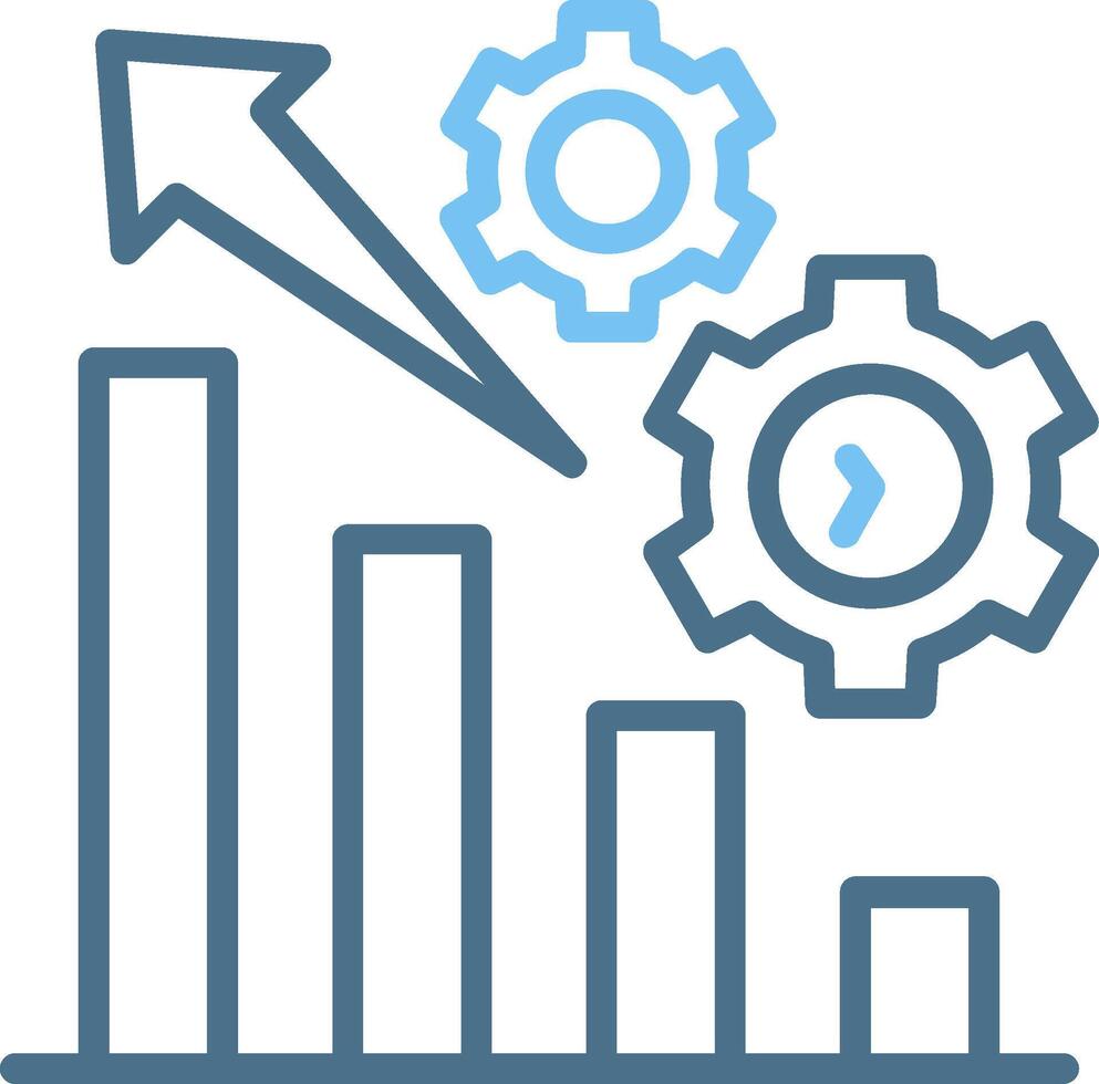 Efficiency Management Line Two Colour Icon Design vector