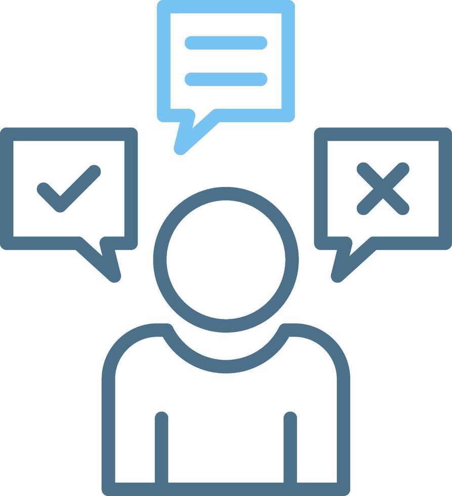 Expression Line Two Colour Icon Design vector