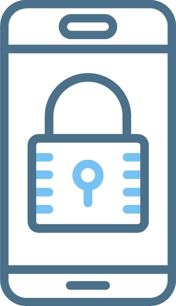Lockout Line Two Colour Icon Design vector