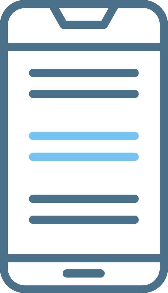 Mobile phone Line Two Colour Icon Design vector