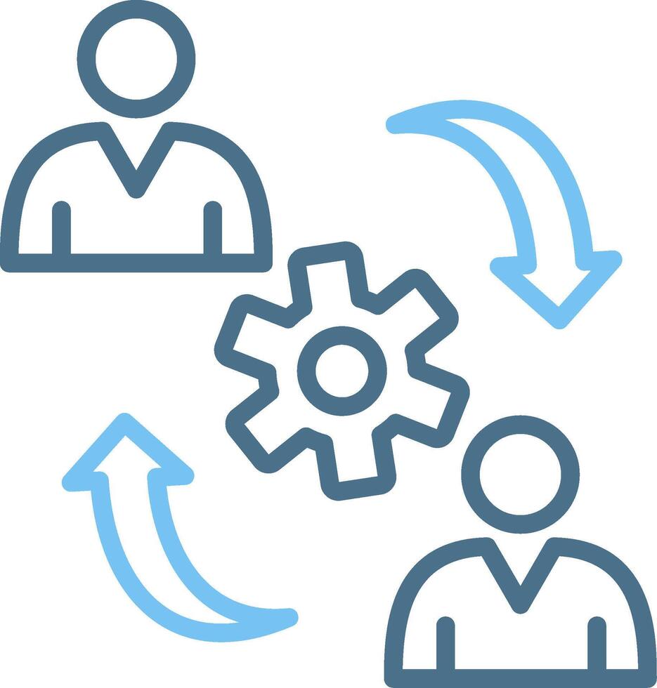 Synergy Line Two Colour Icon Design vector
