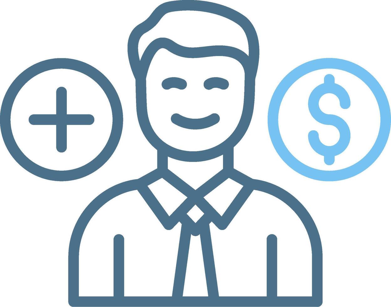 Benefits Line Two Colour Icon Design vector