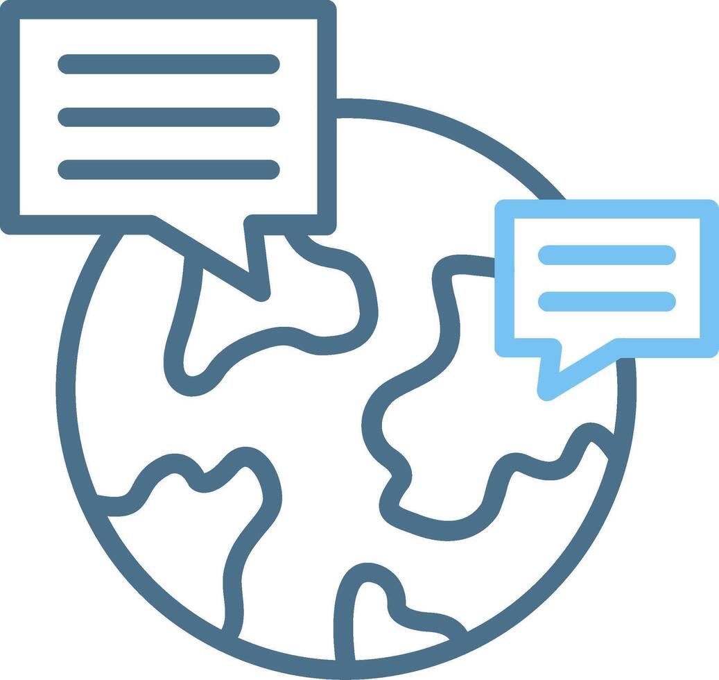 Forum Line Two Colour Icon Design vector