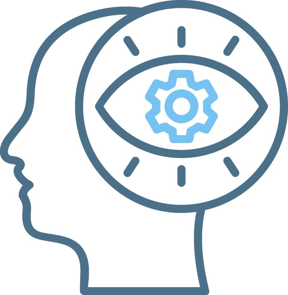 Futurist Line Two Colour Icon Design vector
