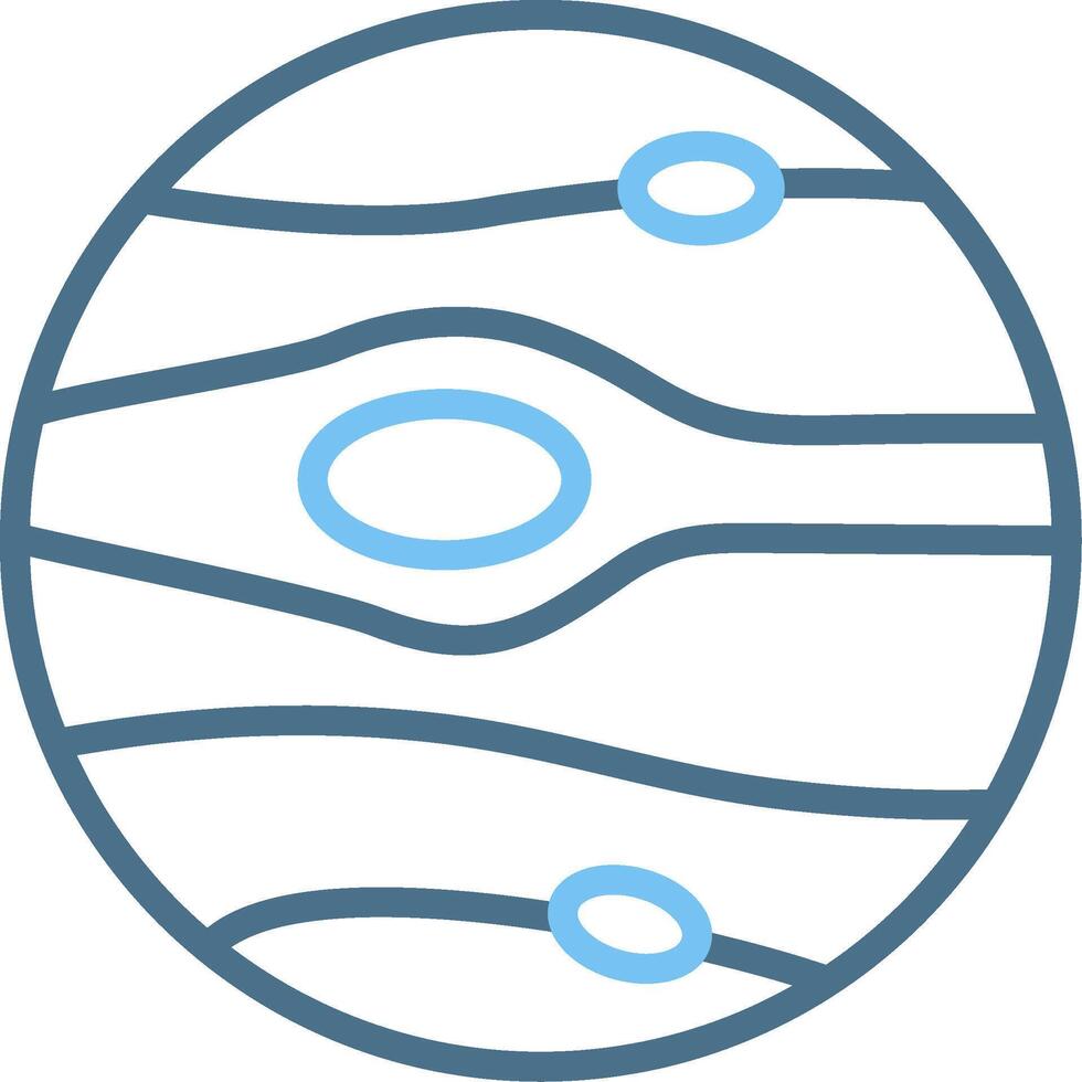 Neptune Line Two Colour Icon Design vector