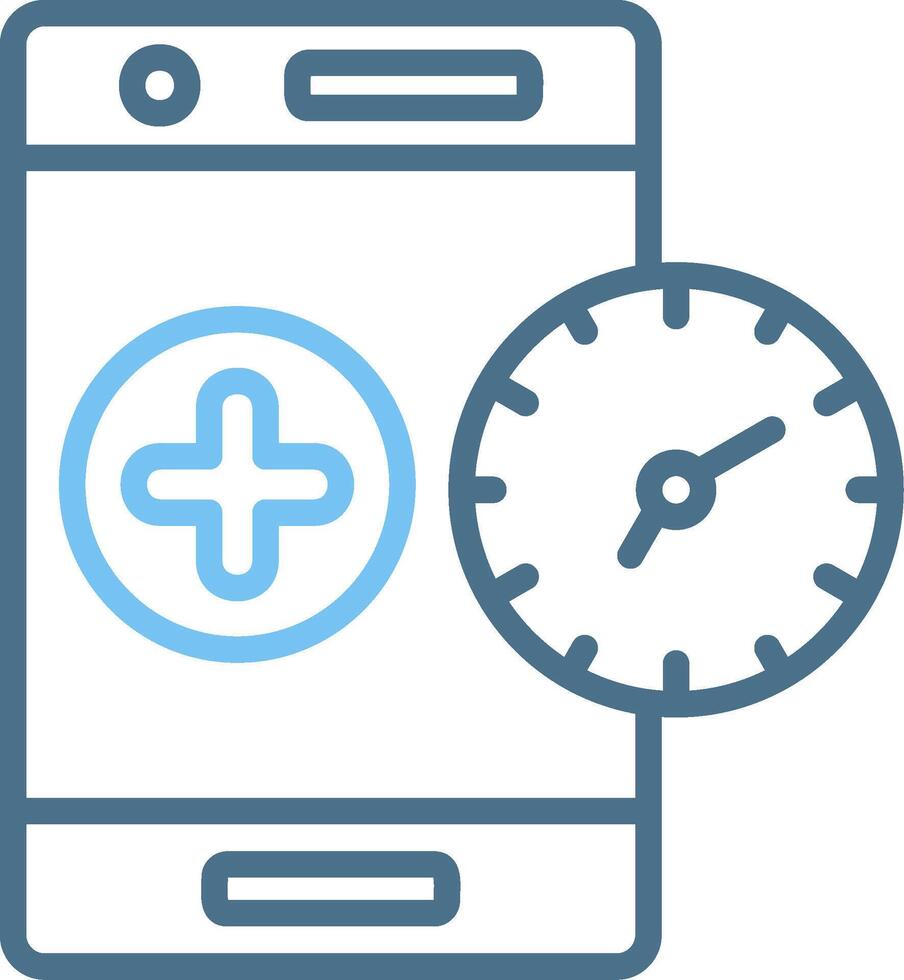 Time Line Two Colour Icon Design vector
