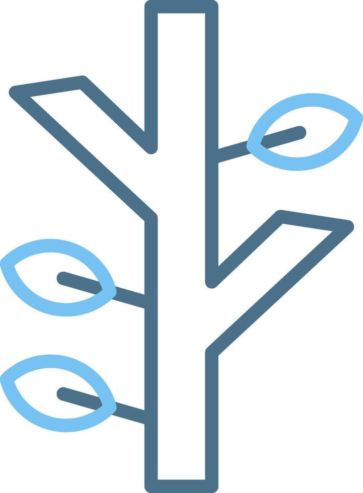 Tree Branch Line Two Colour Icon Design vector