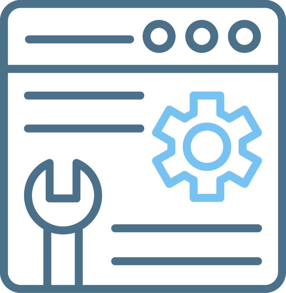 Web Maintenance Line Two Colour Icon Design vector