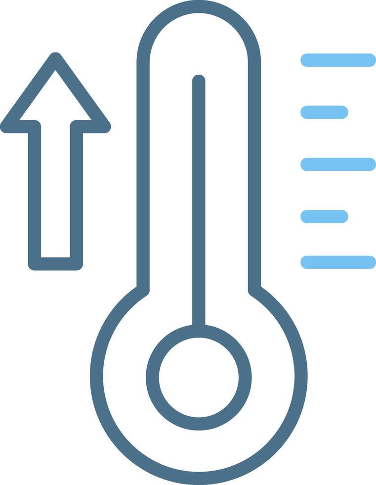 High Temperature Line Two Colour Icon Design vector