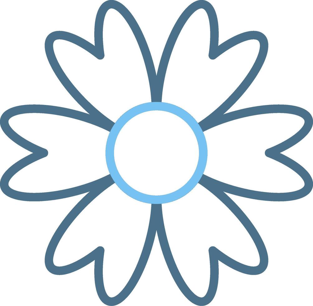 Flowers Line Two Colour Icon Design vector
