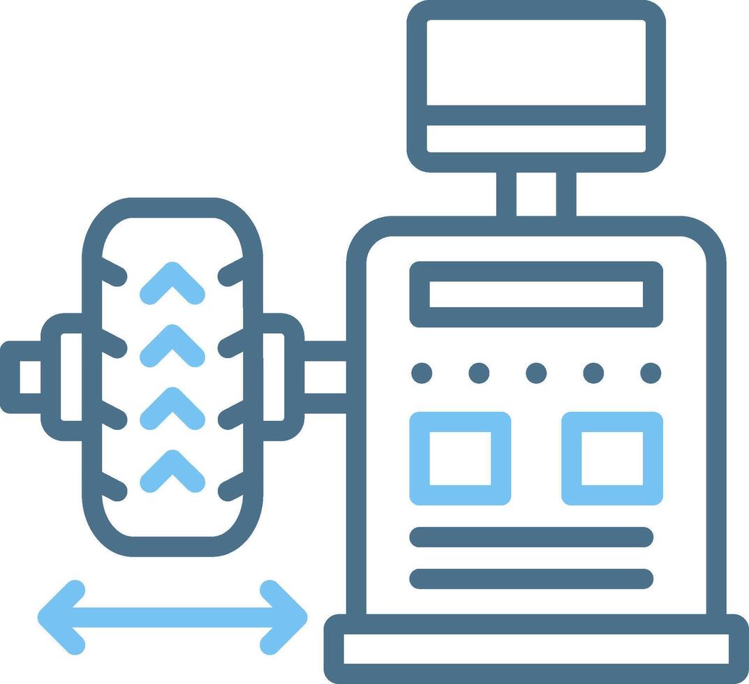 Balancing Line Two Colour Icon Design vector