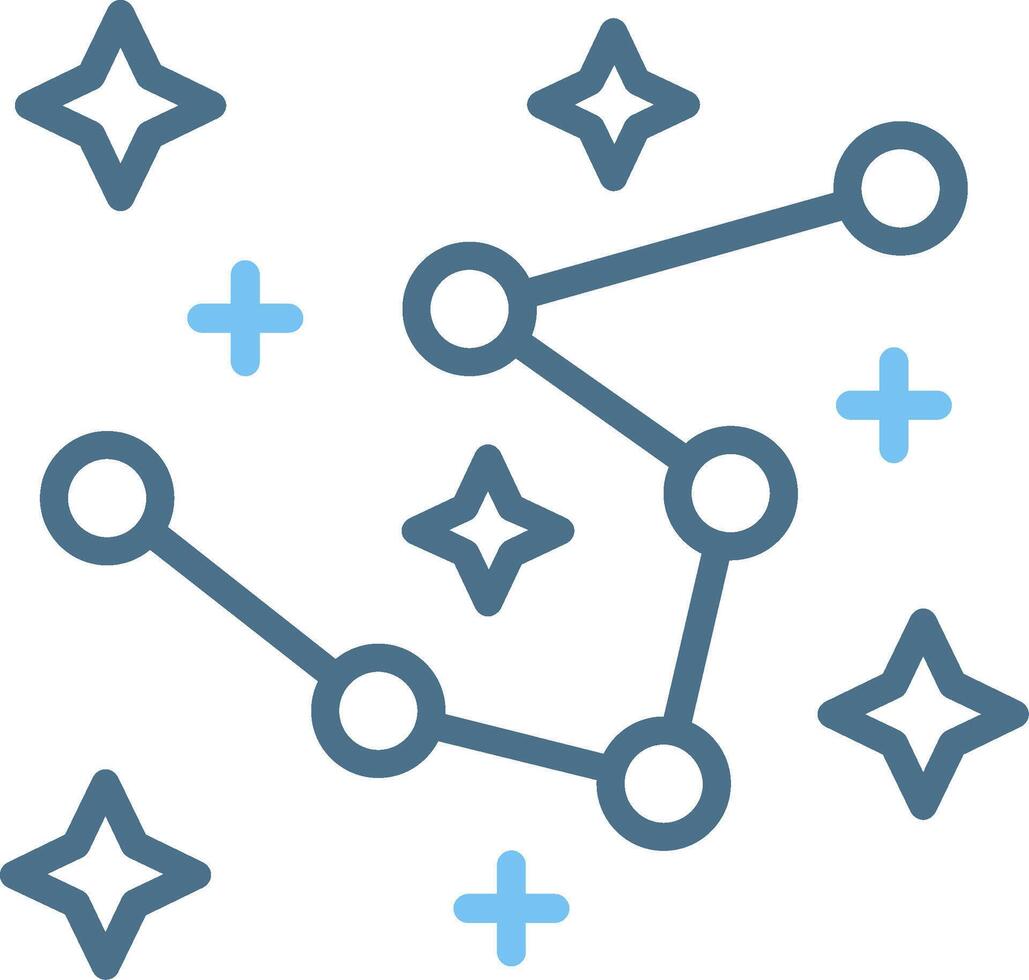 Cassiopeia Line Two Colour Icon Design vector