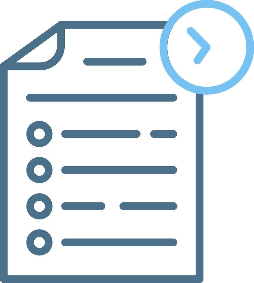 Checklist Line Two Colour Icon Design vector