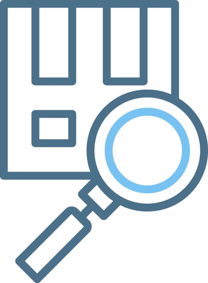 Package Checking Line Two Colour Icon Design vector