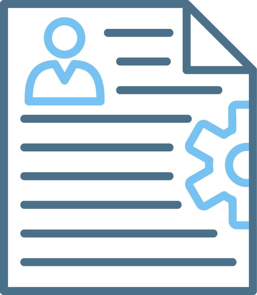Portfolio Line Two Colour Icon Design vector