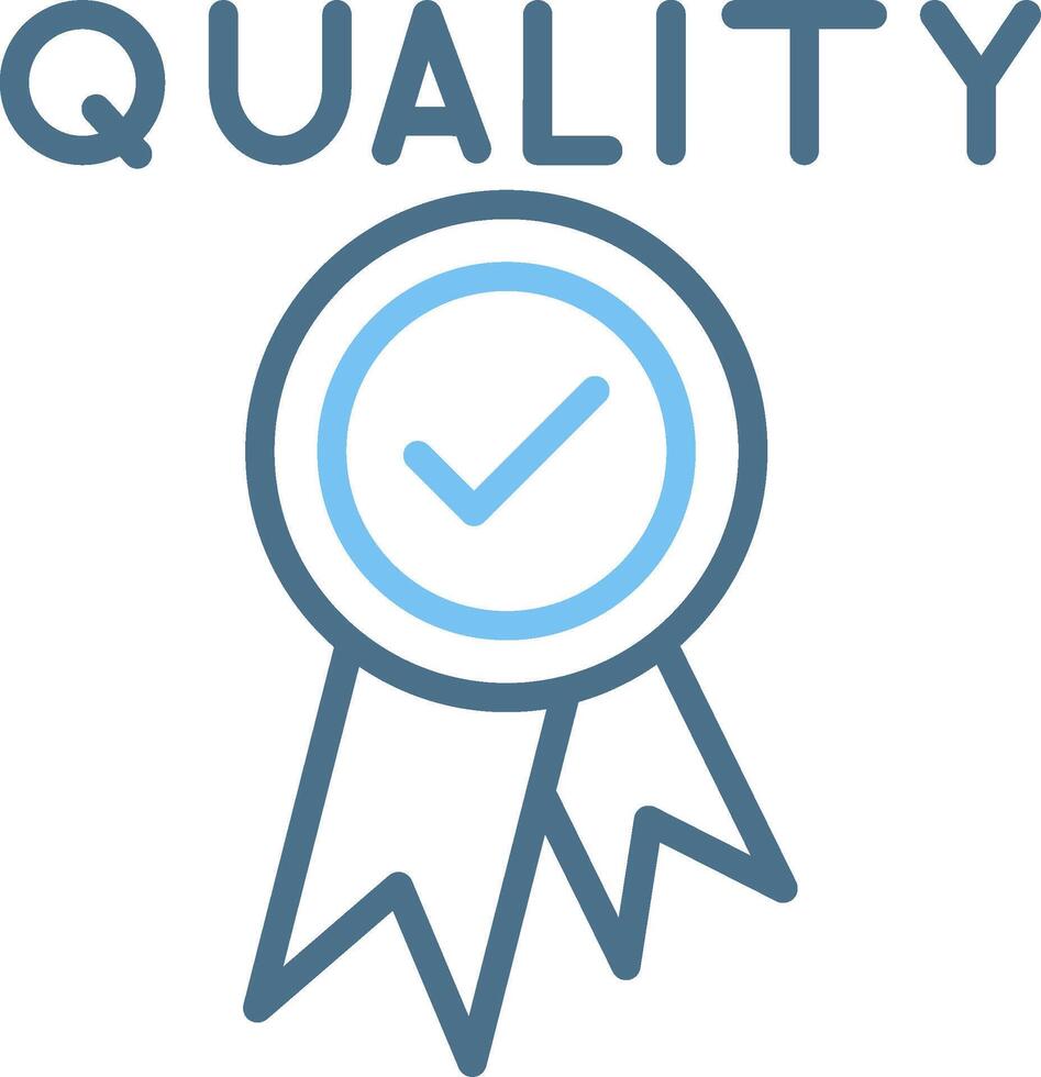 Quality Line Two Colour Icon Design vector