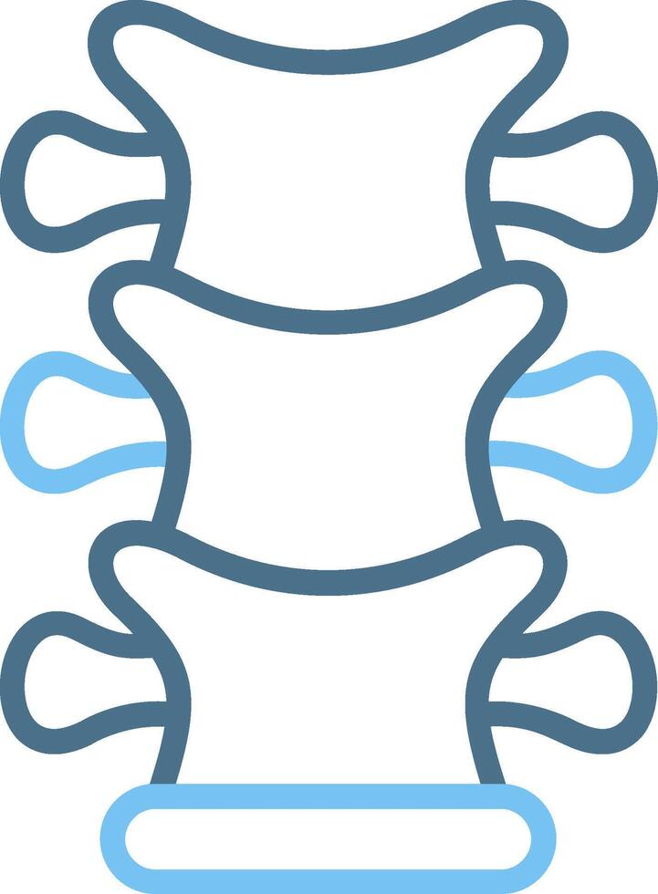Spinal Cord Line Two Colour Icon Design vector
