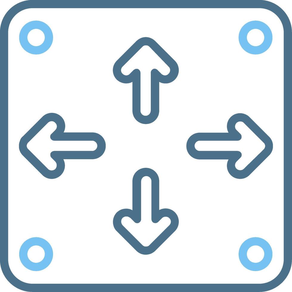 Stretch Line Two Colour Icon Design vector
