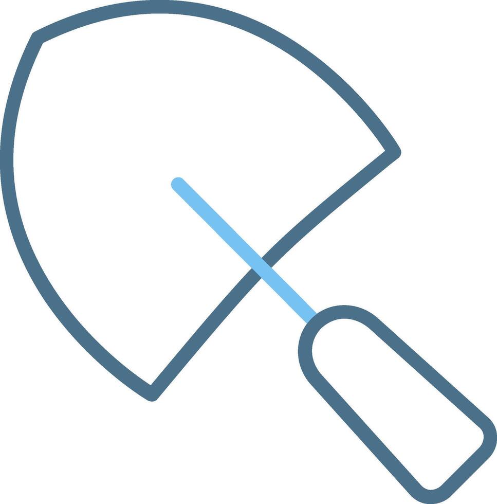 Trowel Line Two Colour Icon Design vector