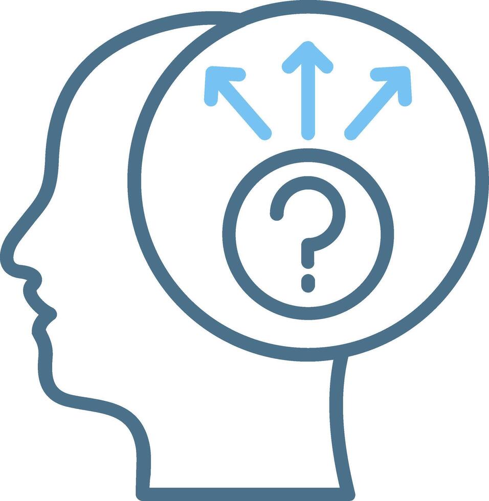 Uncertainty Line Two Colour Icon Design vector