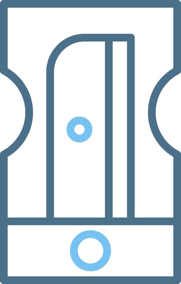 Pencil Sharpener Line Two Colour Icon Design vector