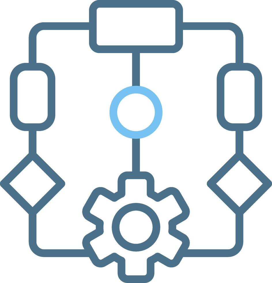 Program Line Two Colour Icon Design vector