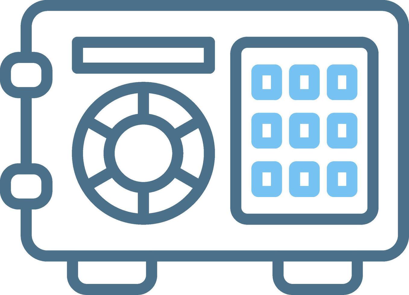 Safe Box Line Two Colour Icon Design vector