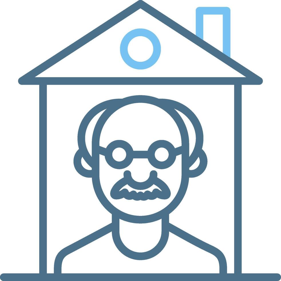 Isolation Line Two Colour Icon Design vector