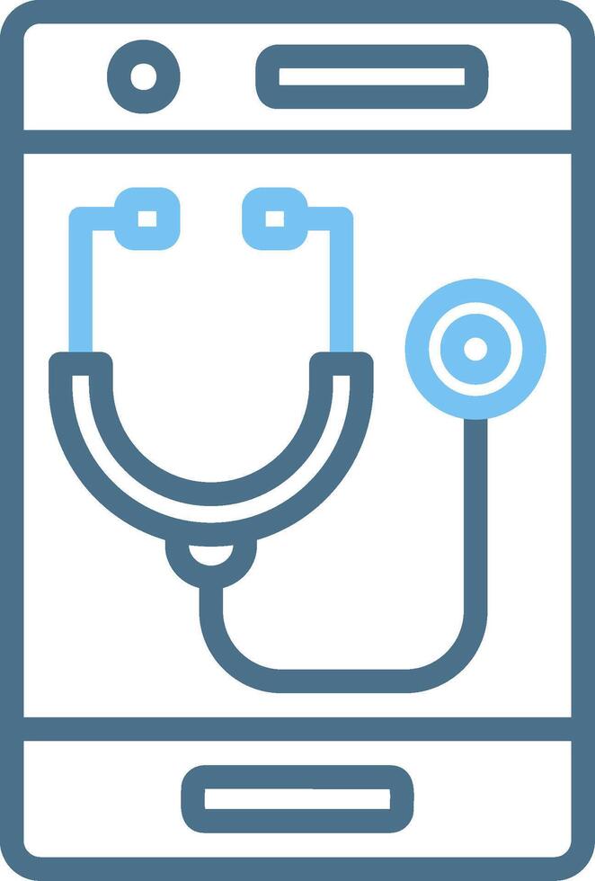 OnLine Two Colour Healthcare Line Two Colour Icon Design vector