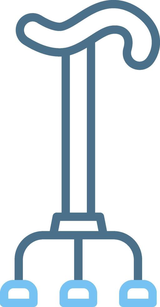 Walking Stick Line Two Colour Icon Design vector