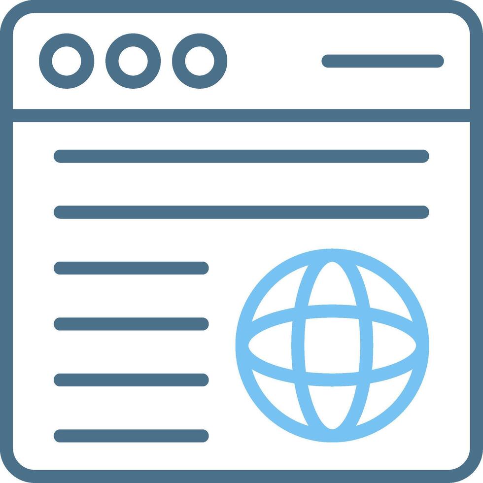 Website Line Two Colour Icon Design vector